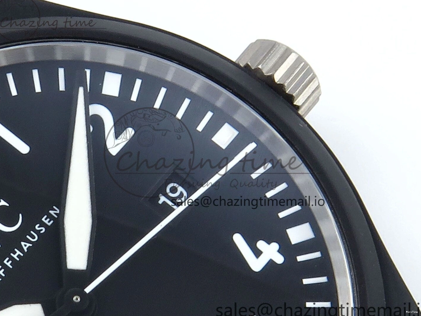 MIROTIME 0203 Pilot Top Gun IW326901 M+F 1:1 Best Edition Black Dial on Black Rubber Strap A SportInspired 6999